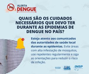 Quais são os cuidados necessários que devo ter durante as epidemias de Dengue no país